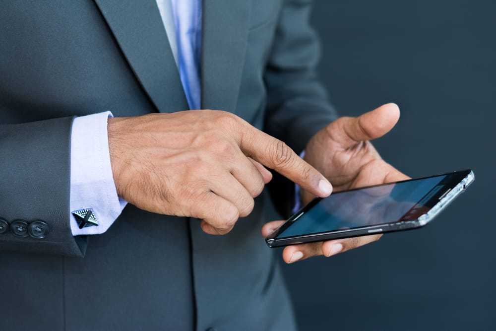 Lawyer with phone